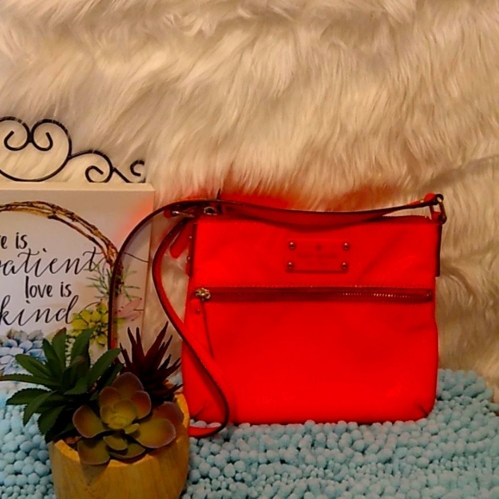 Kate Spade NY Flicker Tenley Neon Orange Bag.